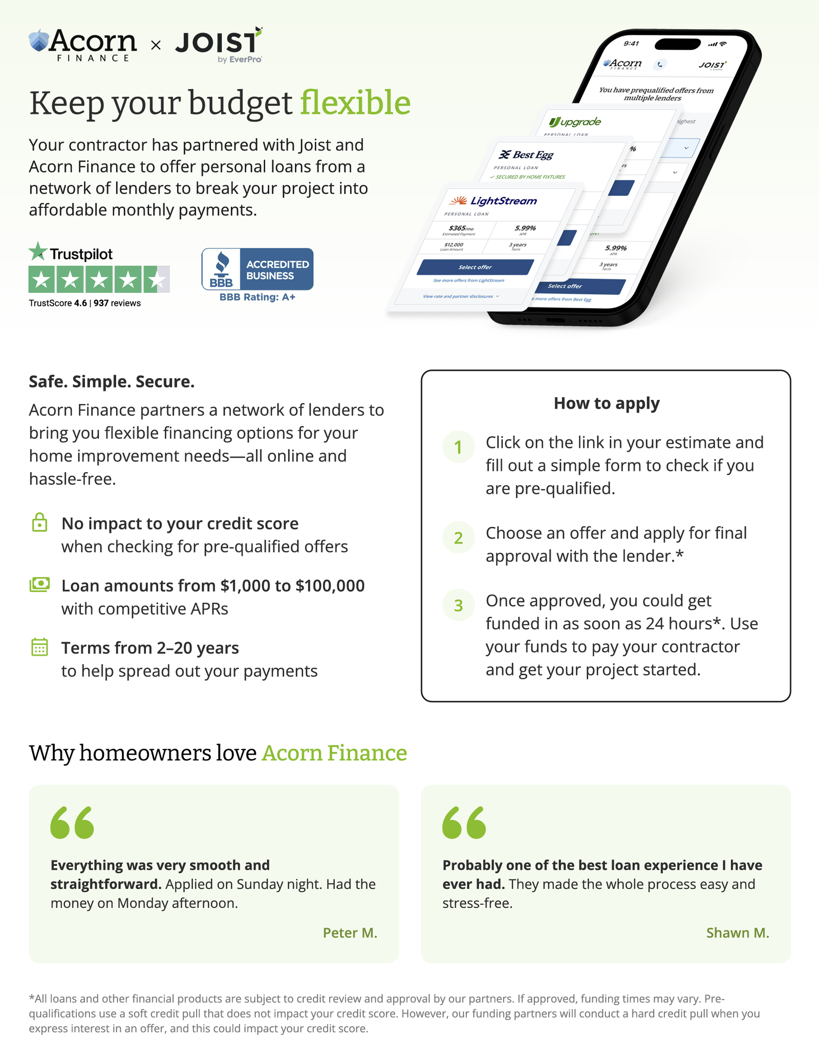 Paramount Flooring|Financing